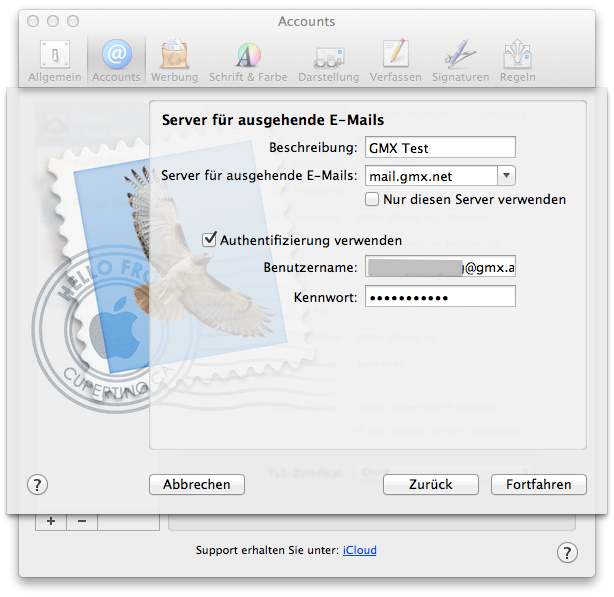 Fehlgeschlagen login gmx Thunderbird /